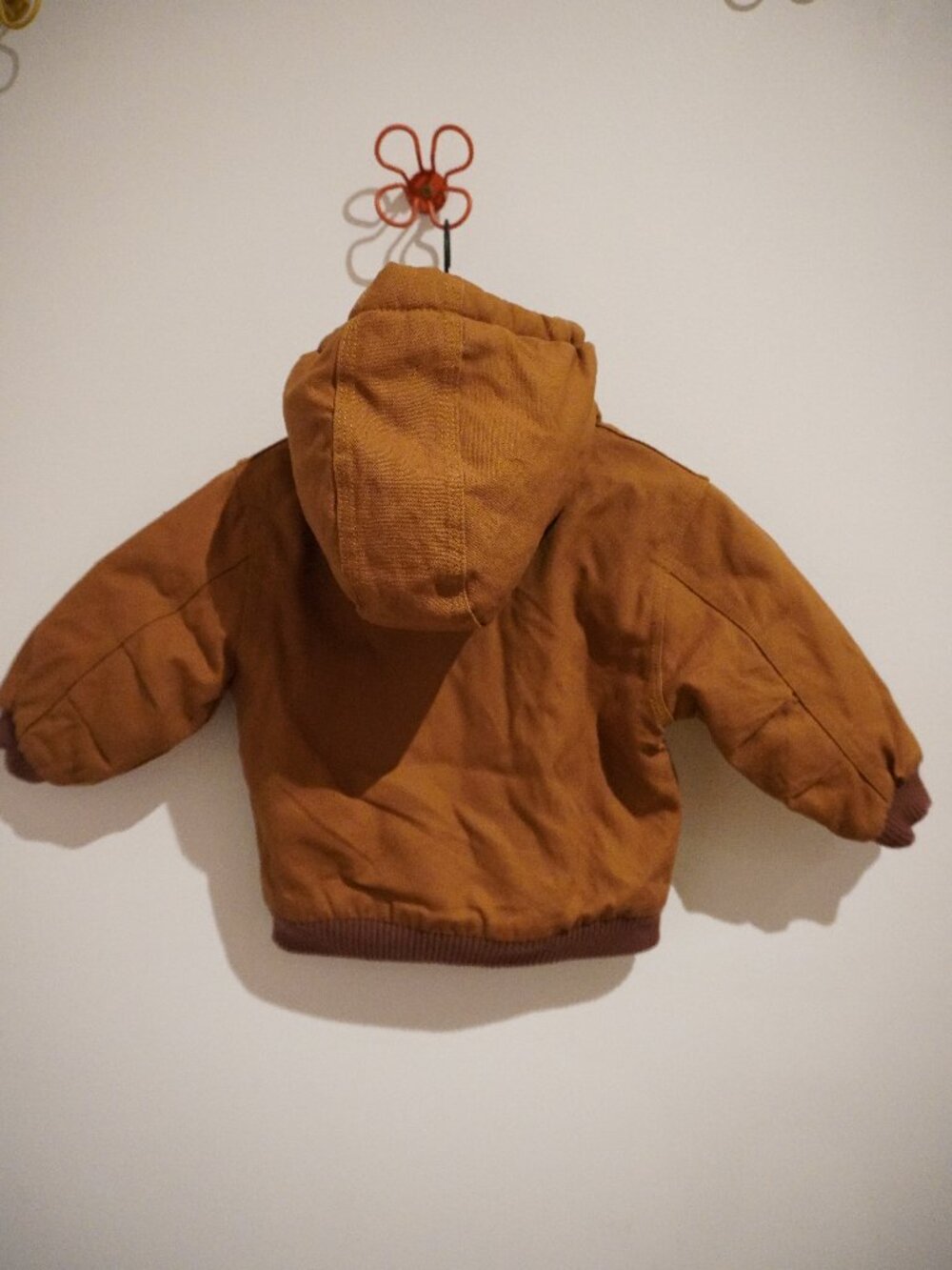 Carhartt Infant 18M Canvas Insulated Hooded Full Zip Hoodie Active Jacket Brown - Picture 4 of 7